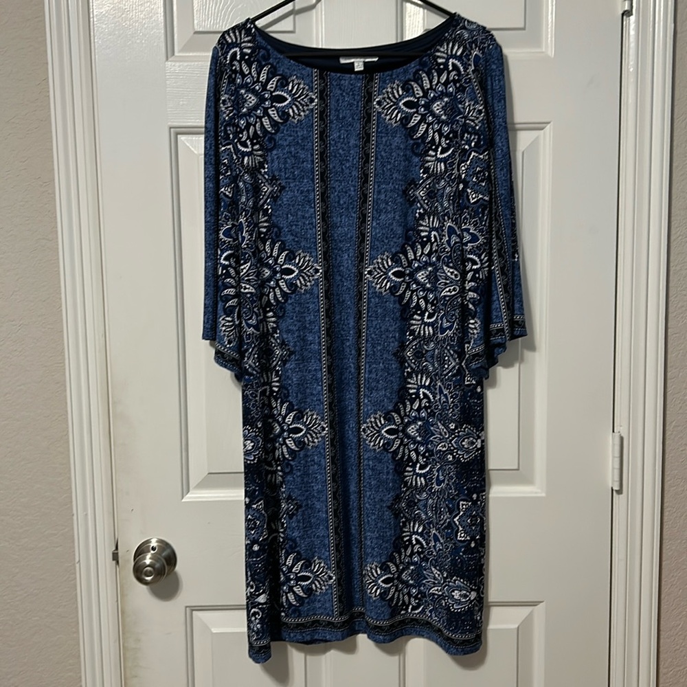Sandra Darren Blue Dress Size L